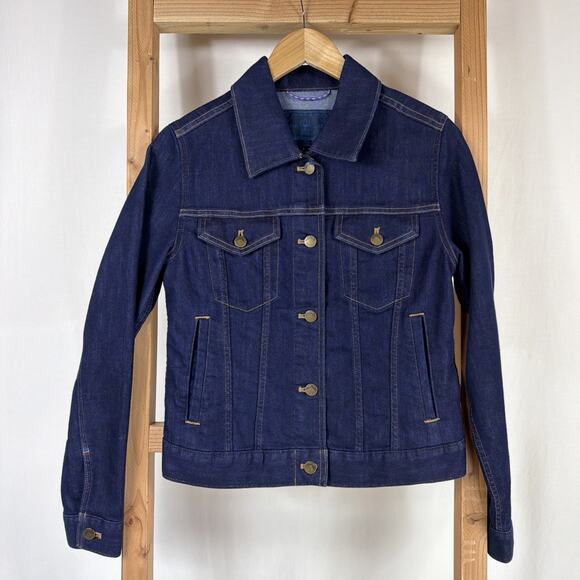 Patagonia Jackets & Blazers - VPatagonia Dark Wash Blue Denim Jean Trucker Jacket #1284 Size SM
